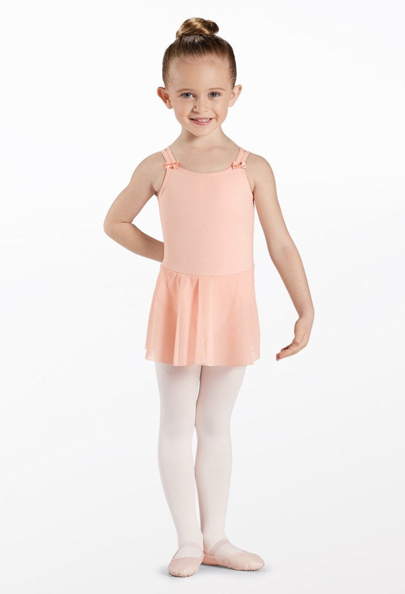 Pink Kids Cotton Bow Strap Dress