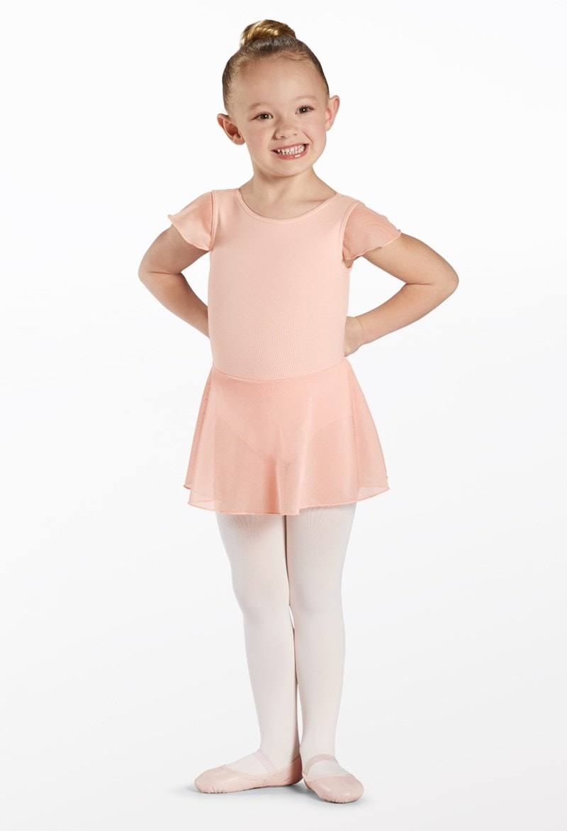 Pink Kids Flutter Sleeve Dress