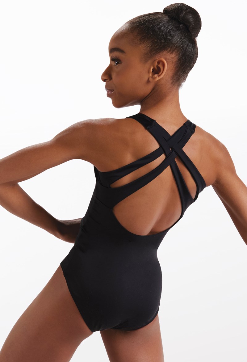 X-Back Camisole Black Leotard